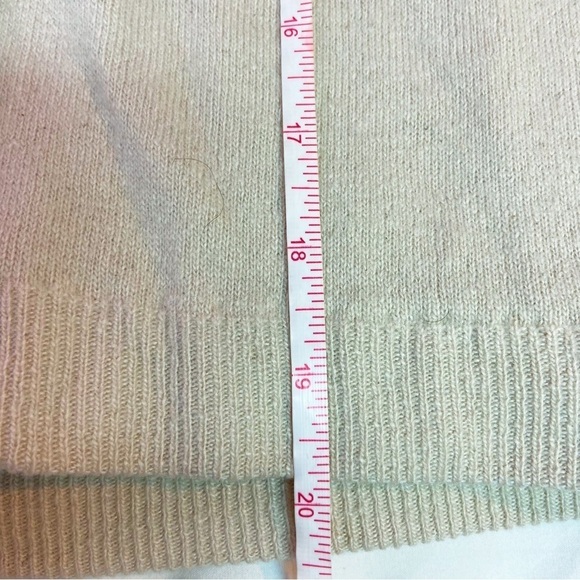 CynLes cashmere lace taupe covered button cardigan sweater 50s 60s collar snaps - Picture 13 of 13